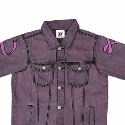 Stone Wash Denim Jacket – Purple