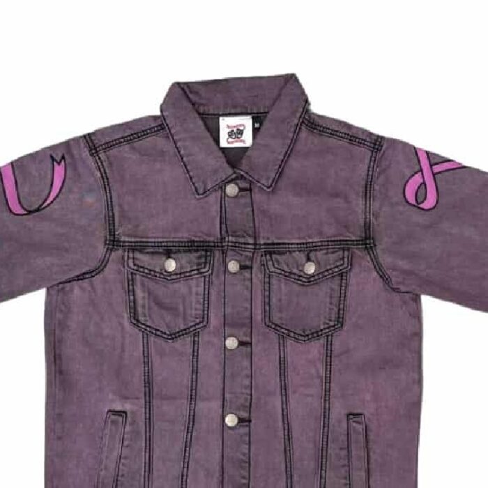 Stone Wash Denim Jacket – Purple