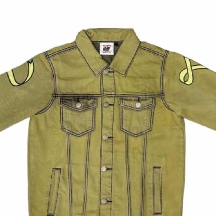Stone Wash Denim Jacket – Yellow