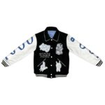 Ribbon Varsity Jacket – Blue